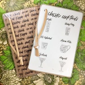 2 Petite Glass Cheese Boards NEW